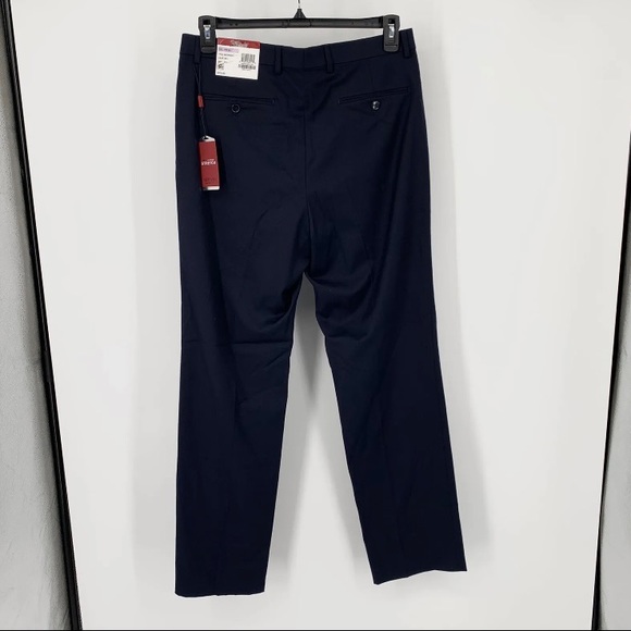 Alfani Slim Fit Flat Traveler Dress Pants 32W/ 34L Navy Blue NWT. - Picture 5 of 10